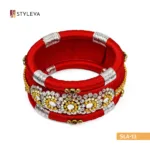 Red Cord Bracelet with Silver Accents - Image 4