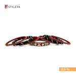 Silver-Trim Red Cord Bracelet - Image 3