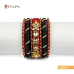 Silver-Trim Red Cord Bracelet - Image 2