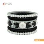 Handmade Pearl and Thread Bangles