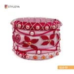 Pink and Red Floral Bangle