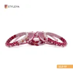 Pink and Red Floral Bangle - Image 2