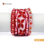 Pink and Red Floral Bangle - Image 4