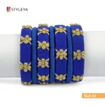 Royal Blue and Gold Bangle - Image 4