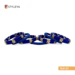 Royal Blue and Gold Bangle - Image 3