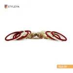 Red, Gold, and White Rhinestone Bangle - Image 3