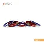 Red and Blue Floral Bangle - Image 3