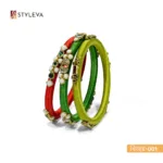 (Bijoy-001)_Colorful Kundan Bangles - Image 3