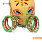 (Bijoy-002)_Silk Thread Bangles - Image 4